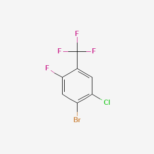 molecular formula C7H2BrClF4 B566787 1-Bromo-2-chloro-5-fluoro-4-(trifluoromethyl)benzene CAS No. 1345471-24-0