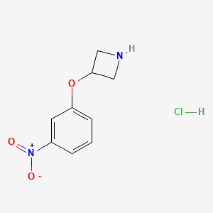 molecular formula C9H11ClN2O3 B566798 3-(3-Nitrophenoxy)azetidine hydrochloride CAS No. 1373253-27-0