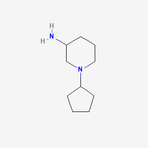 molecular formula C10H20N2 B566807 1-Cyclopentylpiperidin-3-amine CAS No. 1215295-80-9