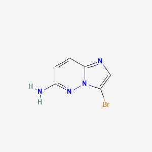molecular formula C6H5BrN4 B566808 3-Bromoimidazo[1,2-b]pyridazin-6-ylamine CAS No. 1260850-70-1