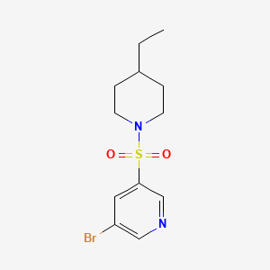 3-Bromo-5-(4-ethylpiperidin-1-ylsulfonyl)pyridine