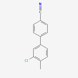 molecular formula C14H10ClN B566816 4-(3-Chloro-4-methylphenyl)benzonitrile CAS No. 1352318-49-0
