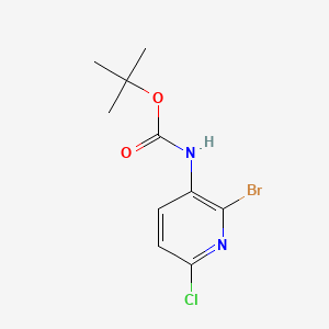 molecular formula C10H12BrClN2O2 B566821 tert-Butyl (2-bromo-6-chloropyridin-3-yl)carbamate CAS No. 1227958-32-8