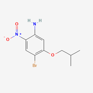 molecular formula C10H13BrN2O3 B566825 4-Bromo-5-isobutoxy-2-nitroaniline CAS No. 1255574-43-6