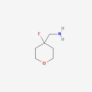 molecular formula C6H12FNO B566834 (4-fluorotetrahydro-2H-pyran-4-yl)methanamine CAS No. 1228875-13-5