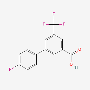 molecular formula C14H8F4O2 B566836 3-(4-Fluorophenyl)-5-trifluoromethylbenzoic acid CAS No. 1262010-56-9