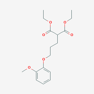 molecular formula C17H24O6 B5668366 Diethyl 2-[3-(2-methoxyphenoxy)propyl]propanedioate 