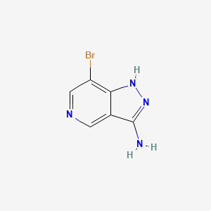 B566837 7-Bromo-1H-pyrazolo[4,3-c]pyridin-3-amine CAS No. 1357945-96-0