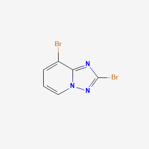 molecular formula C6H3Br2N3 B566838 2,8-Dibromo-[1,2,4]triazolo[1,5-a]pyridine CAS No. 1257705-07-9