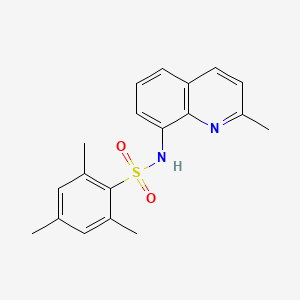 molecular formula C19H20N2O2S B5668419 2,4,6-trimethyl-N-(2-methylquinolin-8-yl)benzenesulfonamide CAS No. 15011-27-5