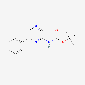 molecular formula C15H17N3O2 B566843 tert-Butyl (6-phenylpyrazin-2-yl)carbamate CAS No. 1242333-56-7