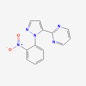 2-(1-(2-nitrophenyl)-1H-pyrazol-5-yl)pyrimidine