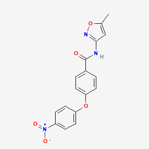 molecular formula C17H13N3O5 B5668463 N-(5-methyl-1,2-oxazol-3-yl)-4-(4-nitrophenoxy)benzamide 