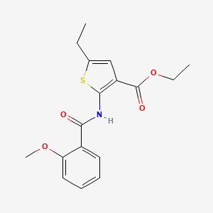 molecular formula C17H19NO4S B5668466 ETHYL 5-ETHYL-2-(2-METHOXYBENZAMIDO)THIOPHENE-3-CARBOXYLATE 