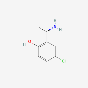 molecular formula C8H10ClNO B566848 (S)-2-(1-aminoethyl)-4-chlorophenol CAS No. 1228569-39-8