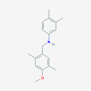 molecular formula C18H23NO B5668516 N-[(4-methoxy-2,5-dimethylphenyl)methyl]-3,4-dimethylaniline 