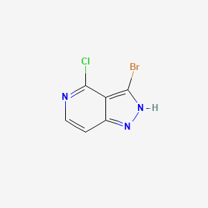 molecular formula C6H3BrClN3 B566855 3-Bromo-4-chloro-1H-pyrazolo[4,3-c]pyridine CAS No. 1246349-99-4
