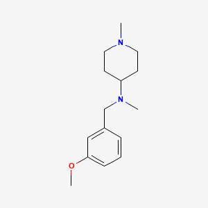 molecular formula C15H24N2O B5668581 N-[(3-methoxyphenyl)methyl]-N,1-dimethylpiperidin-4-amine 