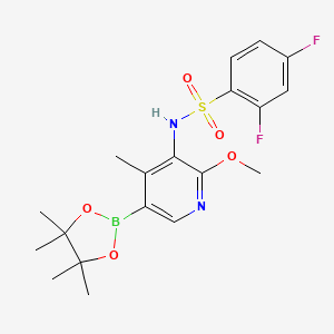2,4-difluoro-N-[2-methoxy-4-methyl-5-(4,4,5,5-tetramethyl-1,3,2-dioxaborolan-2-yl)pyridin-3-yl]benzenesulfonamide