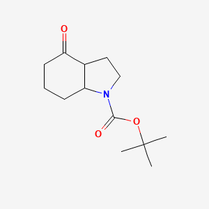 molecular formula C13H21NO3 B566862 tert-Butyl 4-oxooctahydro-1H-indole-1-carboxylate CAS No. 1332584-12-9