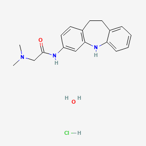 molecular formula C18H24ClN3O2 B5668631 N-(6,11-dihydro-5H-benzo[b][1]benzazepin-2-yl)-2-(dimethylamino)acetamide;hydrate;hydrochloride 