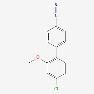 molecular formula C14H10ClNO B566871 4-(4-Chloro-2-methoxyphenyl)benzonitrile CAS No. 1352318-70-7