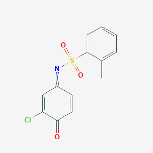 molecular formula C13H10ClNO3S B5668760 N-(3-chloro-4-oxocyclohexa-2,5-dien-1-ylidene)-2-methylbenzenesulfonamide 