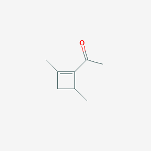 molecular formula C8H12O B056688 Ethanone, 1-(2,4-dimethyl-1-cyclobuten-1-YL)-(9CI) CAS No. 115142-98-8