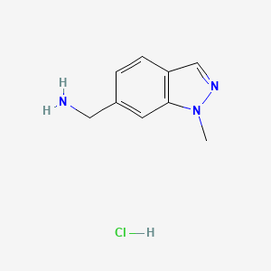 molecular formula C9H12ClN3 B566880 (1-methyl-1H-indazol-6-yl)methanamine hcl CAS No. 1357945-57-3