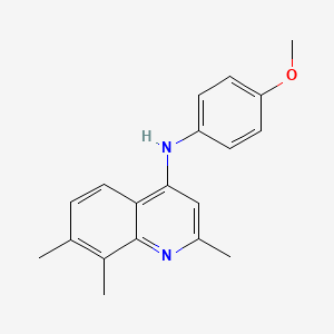molecular formula C19H20N2O B5668807 N-(4-methoxyphenyl)-2,7,8-trimethylquinolin-4-amine 