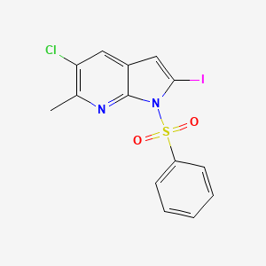 1-(Phenylsulphonyl)-5-chloro-2-iodo-6-methyl-7-azaindole