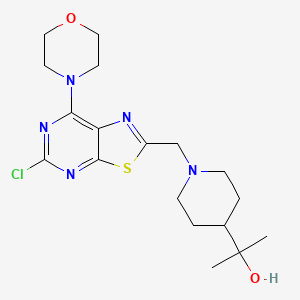 2-(1-((5-Chloro-7-morpholinothiazolo[5,4-d]pyrimidin-2-yl)methyl)piperidin-4-yl)propan-2-ol