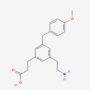 3-(3-(2-Aminoethyl)-5-(4-methoxybenzyl)phenyl)propanoic acid