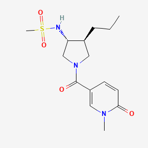 molecular formula C15H23N3O4S B5668912 N-[(3R,4S)-1-(1-methyl-6-oxopyridine-3-carbonyl)-4-propylpyrrolidin-3-yl]methanesulfonamide 