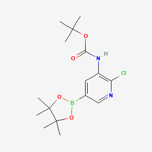 tert-Butyl (2-chloro-5-(4,4,5,5-tetramethyl-1,3,2-dioxaborolan-2-yl)pyridin-3-yl)carbamate
