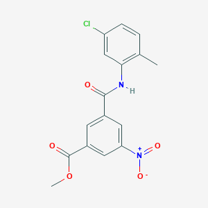 molecular formula C16H13ClN2O5 B5668962 Methyl 3-[(5-chloro-2-methylphenyl)carbamoyl]-5-nitrobenzoate 