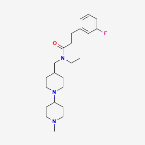 molecular formula C23H36FN3O B5668983 N-ethyl-3-(3-fluorophenyl)-N-[[1-(1-methylpiperidin-4-yl)piperidin-4-yl]methyl]propanamide 