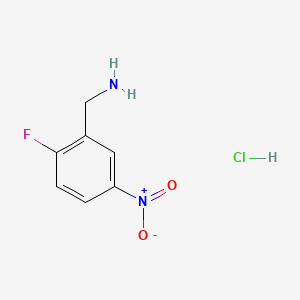 molecular formula C7H8ClFN2O2 B566899 (2-Fluoro-5-nitrophenyl)methanamine hydrochloride CAS No. 1214328-26-3