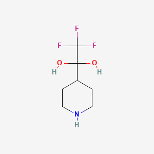 2,2,2-Trifluoro-1-piperidin-4-ylethane-1,1-diol
