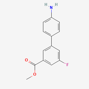 molecular formula C14H12FNO2 B566911 Methyl 3-(4-aminophenyl)-5-fluorobenzoate CAS No. 1334499-98-7