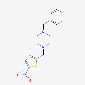 molecular formula C16H19N3O2S B5669128 1-benzyl-4-[(5-nitrothiophen-2-yl)methyl]piperazine 