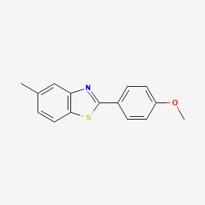 molecular formula C15H13NOS B566921 2-(4-Methoxyphenyl)-5-methylbenzo[d]thiazole CAS No. 1242302-90-4