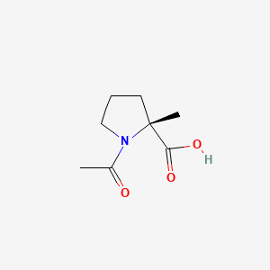 molecular formula C8H13NO3 B566922 D-Proline, 1-acetyl-2-methyl- CAS No. 1268520-12-2