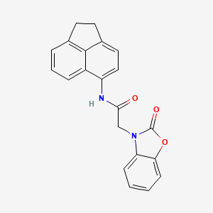 molecular formula C21H16N2O3 B5669226 N-(1,2-dihydroacenaphthylen-5-yl)-2-(2-oxo-1,3-benzoxazol-3(2H)-yl)acetamide 