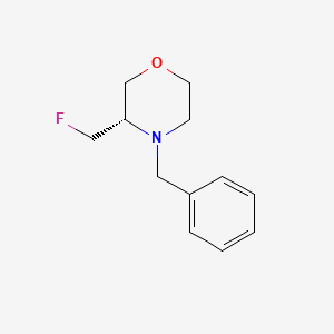 molecular formula C12H16FNO B566926 (S)-4-Benzyl-3-(fluoromethyl)morpholine CAS No. 1266238-75-8