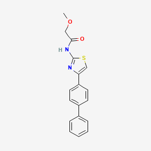 molecular formula C18H16N2O2S B5669297 N-(4-Biphenyl-4-yl-thiazol-2-yl)-2-methoxy-acetamide 