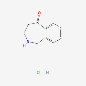 molecular formula C10H12ClNO B566931 1,2,3,4-Tetrahydrobenzo[c]azepin-5-one hydrochloride CAS No. 1215074-38-6