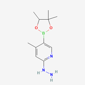 2-Hydrazinyl-4-methyl-5-(4,4,5-trimethyl-1,3,2-dioxaborolan-2-yl)pyridine