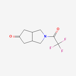 molecular formula C9H10F3NO2 B566935 2-(2,2,2-trifluoroacetyl)hexahydrocyclopenta[c]pyrrol-5(1H)-one CAS No. 1263280-07-4
