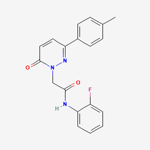 molecular formula C19H16FN3O2 B5669371 N-(2-fluorophenyl)-2-[3-(4-methylphenyl)-6-oxopyridazin-1(6H)-yl]acetamide 